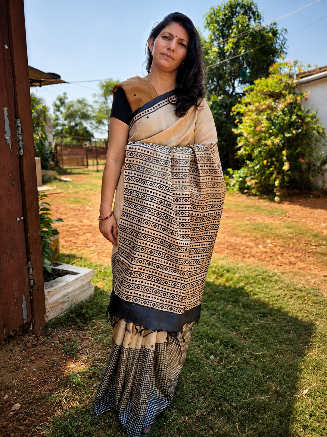 Pure Tussar Silk Printed Saree